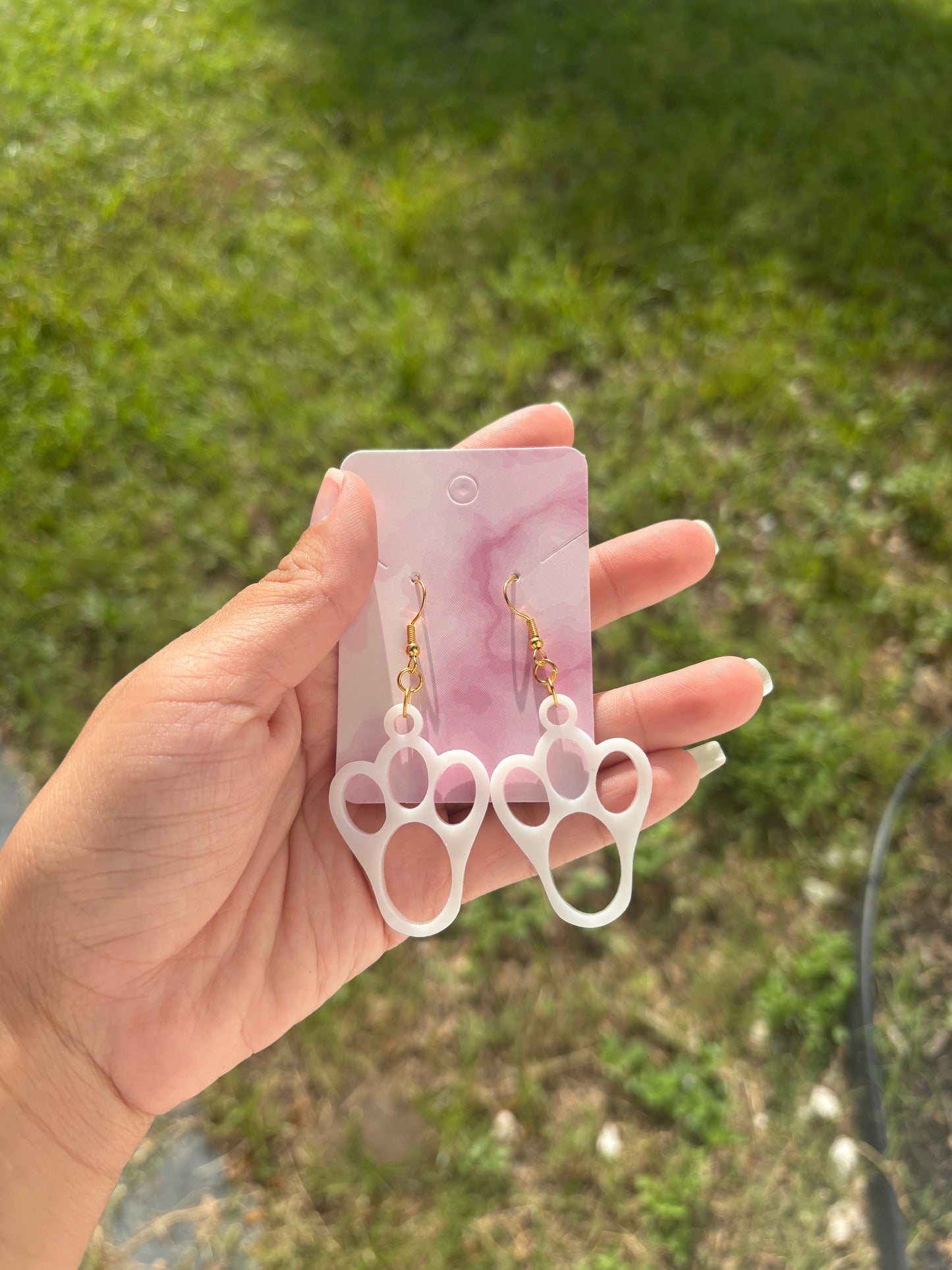 Custom Bunny Feet Earrings