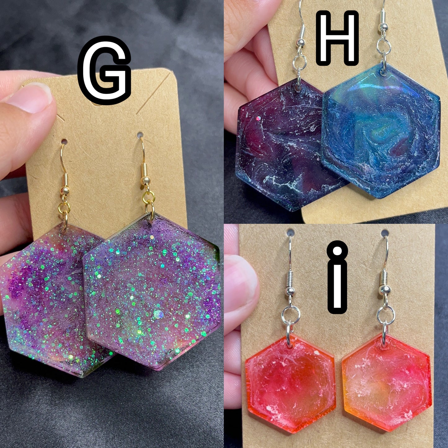 Custom Hexagon Earrings