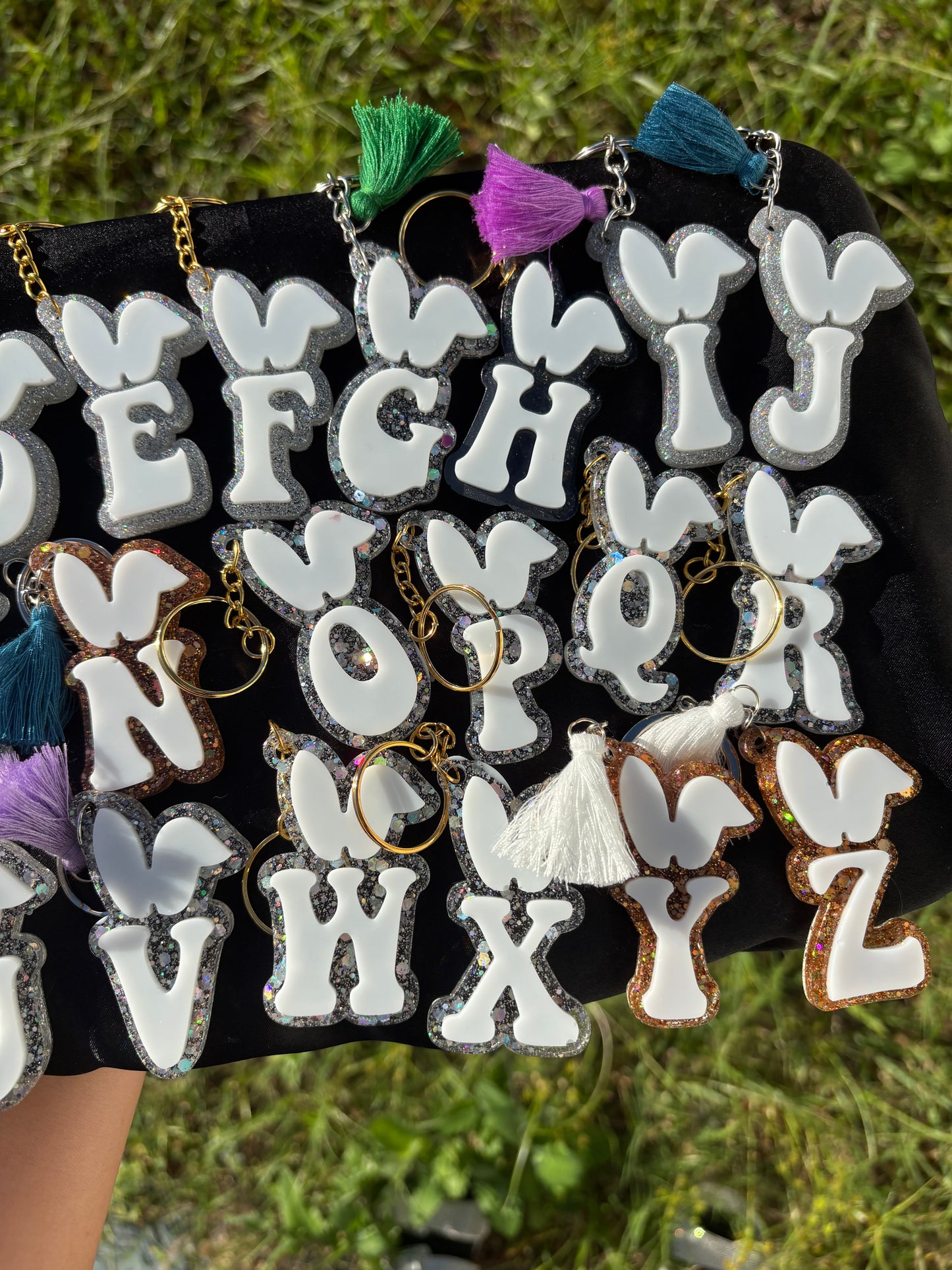 Custom Bunny Ears “Letter” Keychain