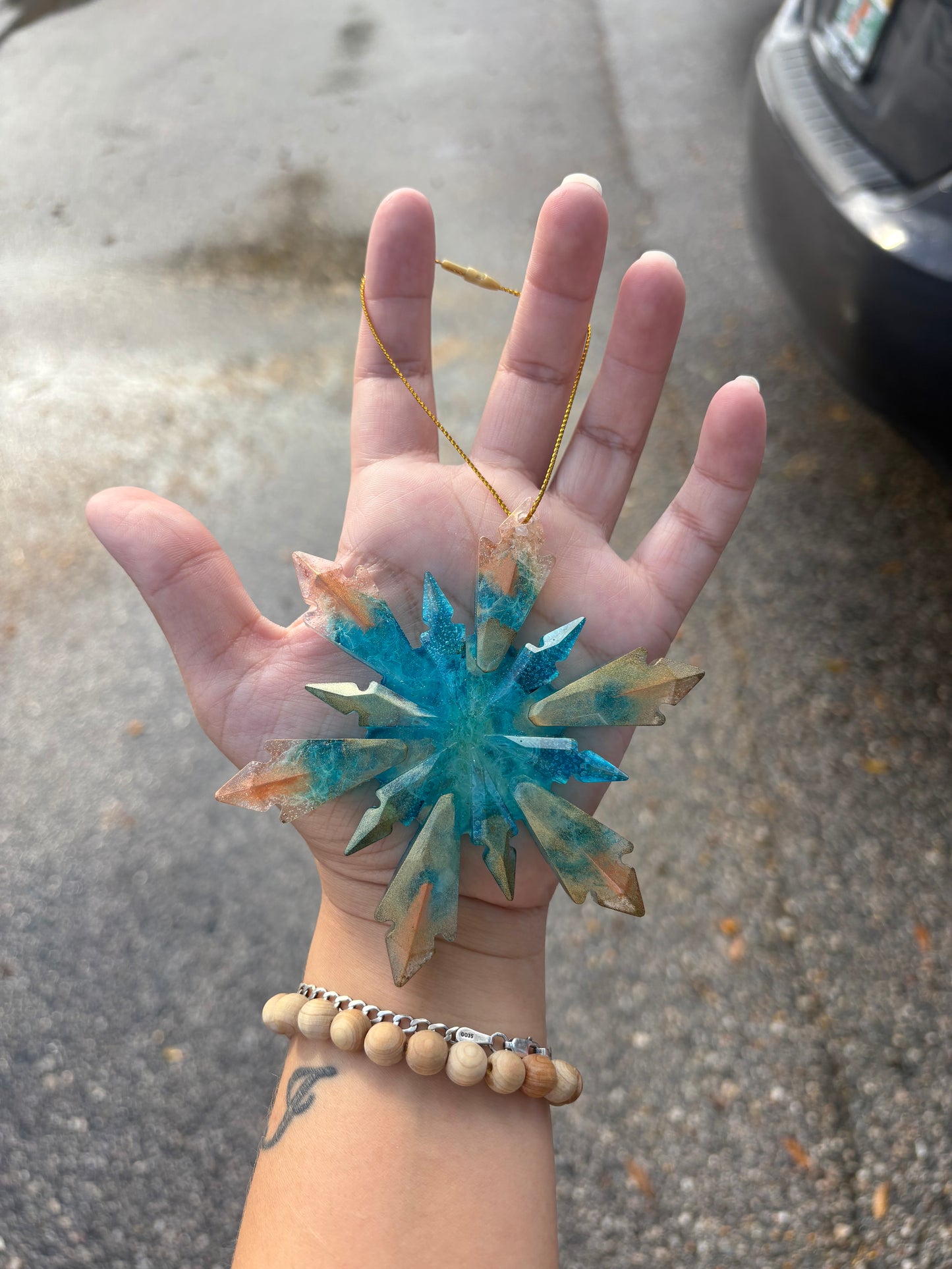 Custom Big Snowflake Ornament