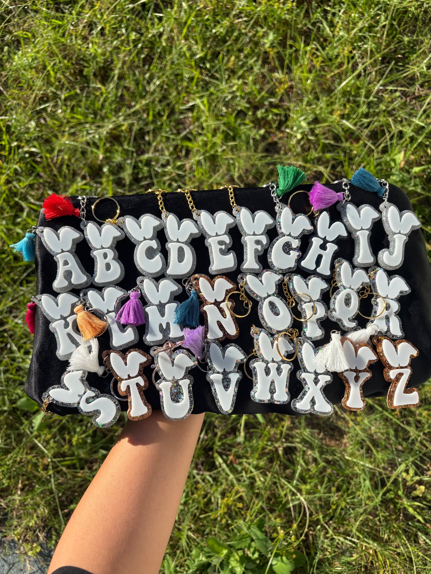 Custom Bunny Ears “Letter” Keychain