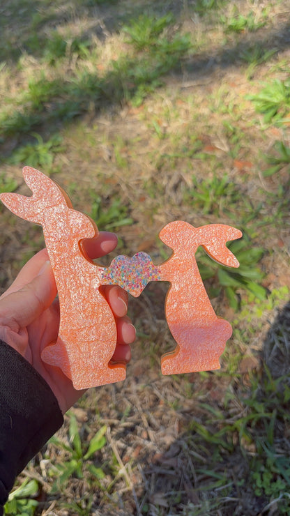 Custom Rabbits Holding Heart