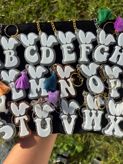 Custom Bunny Ears “Letter” Keychain