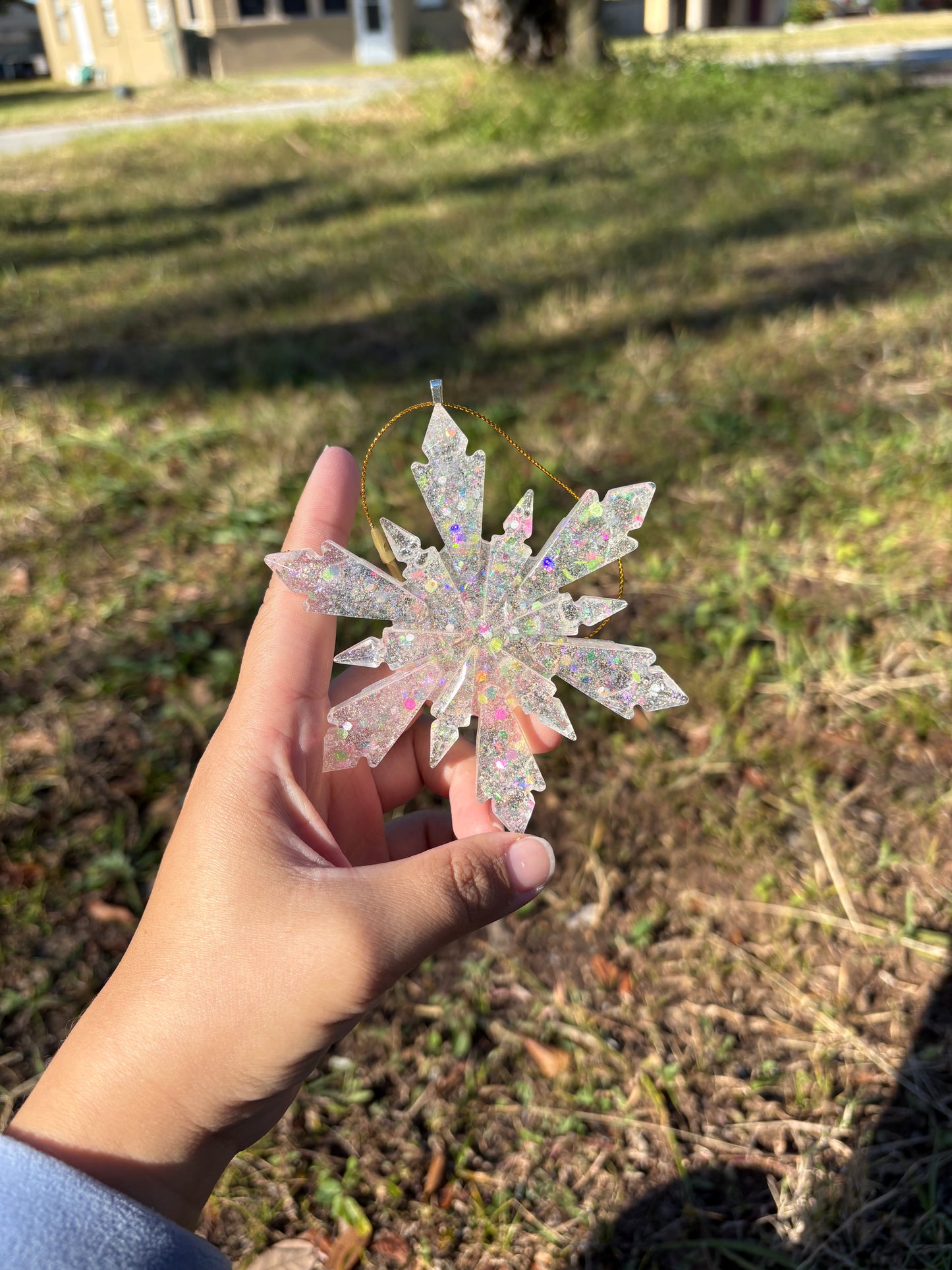 Custom Big Snowflake Ornament