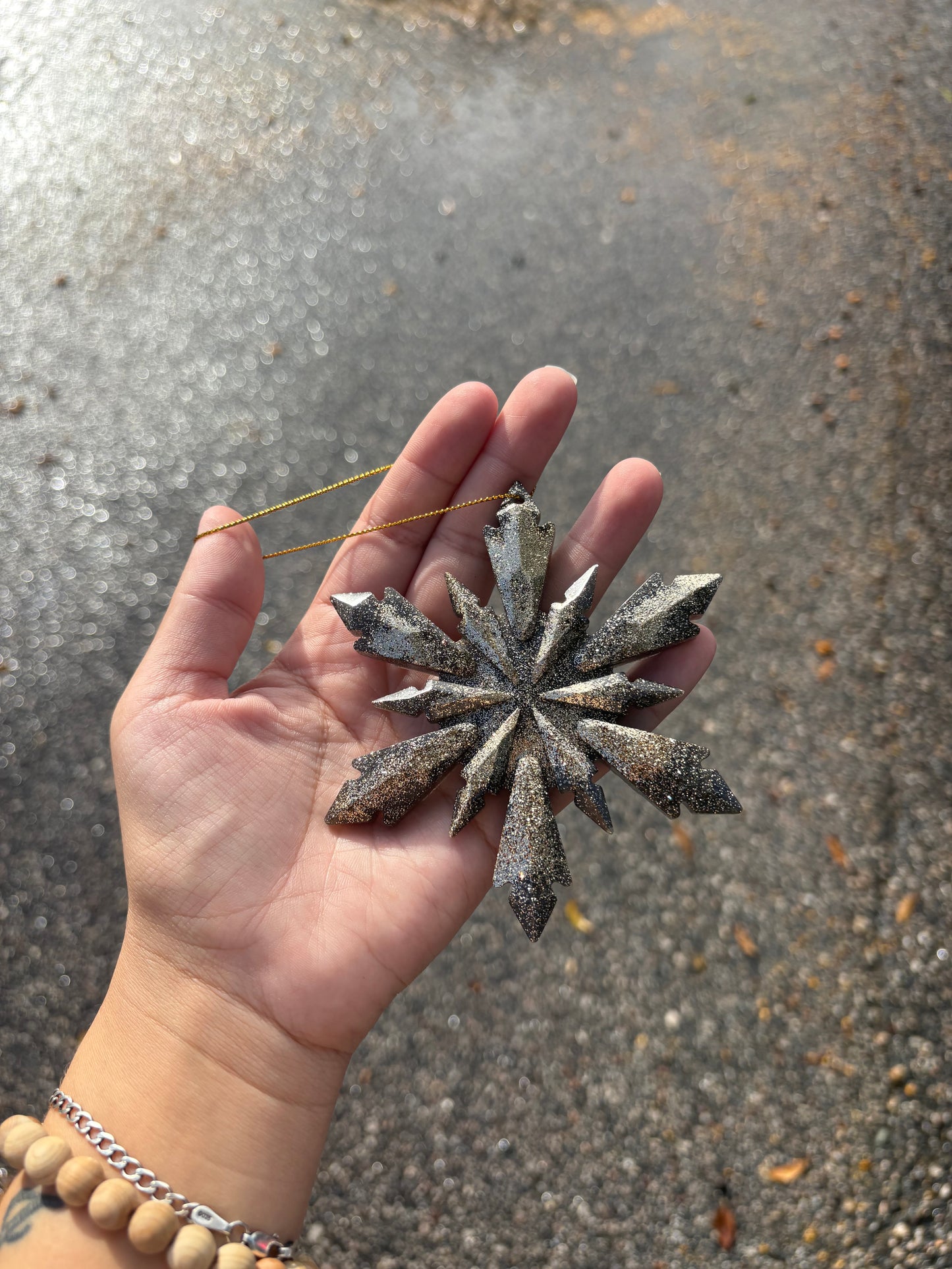 Custom Big Snowflake Ornament