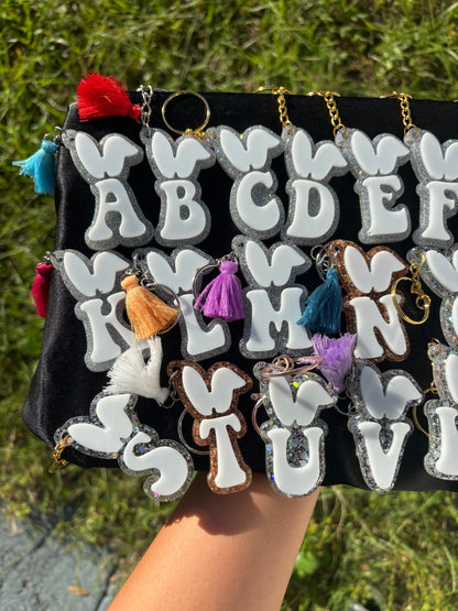 Custom Bunny Ears “Letter” Keychain
