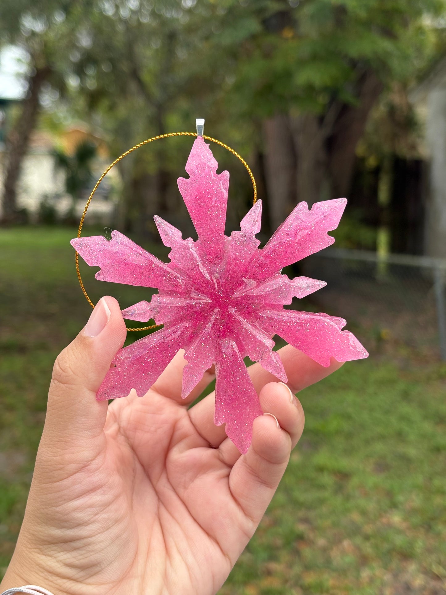 Custom Big Snowflake Ornament