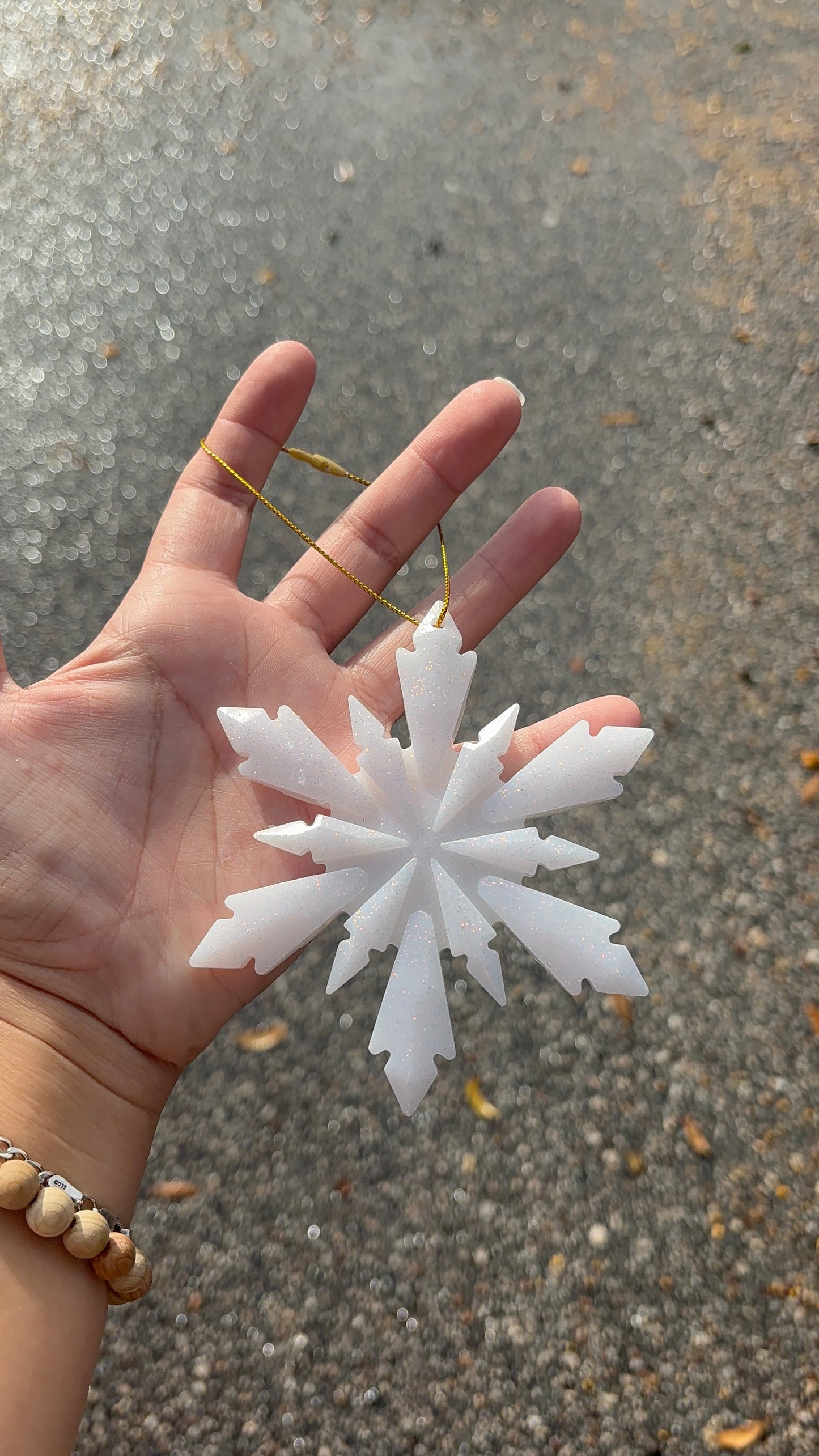 Custom Big Snowflake Ornament